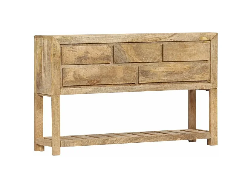 Buffet 5 tiroirs manguier massif clair Walker