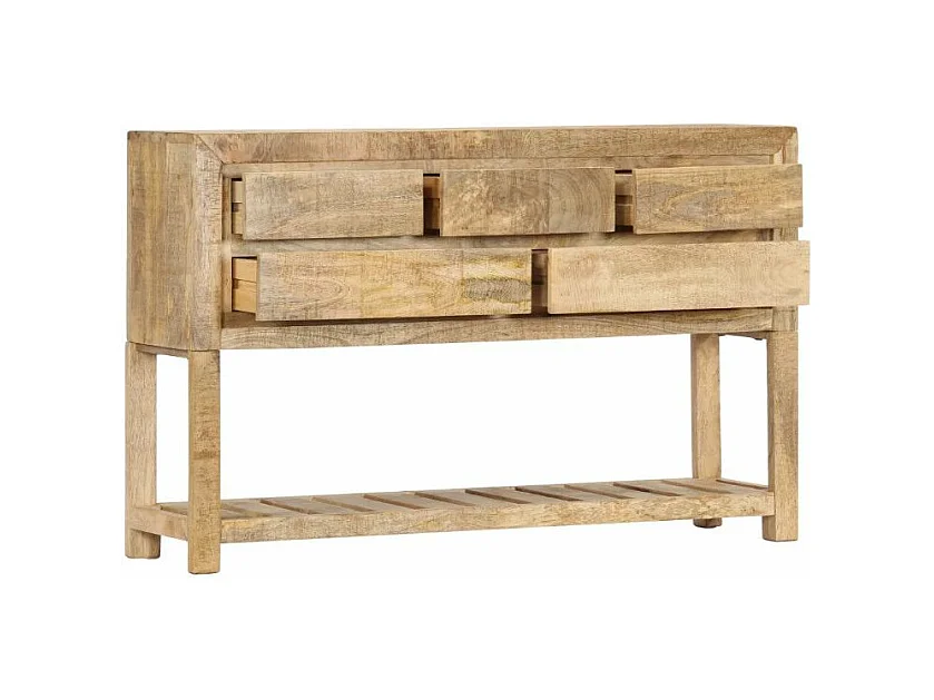 Buffet 5 tiroirs manguier massif clair Walker