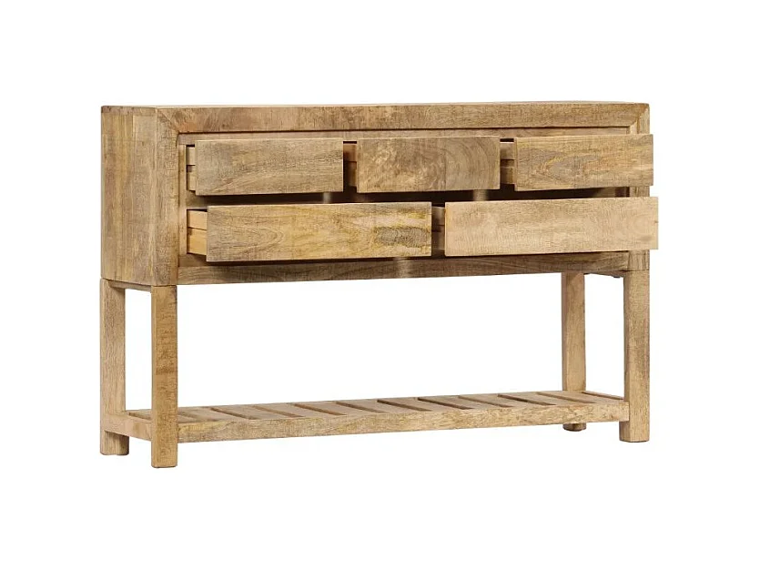 Buffet 5 tiroirs manguier massif clair Walker