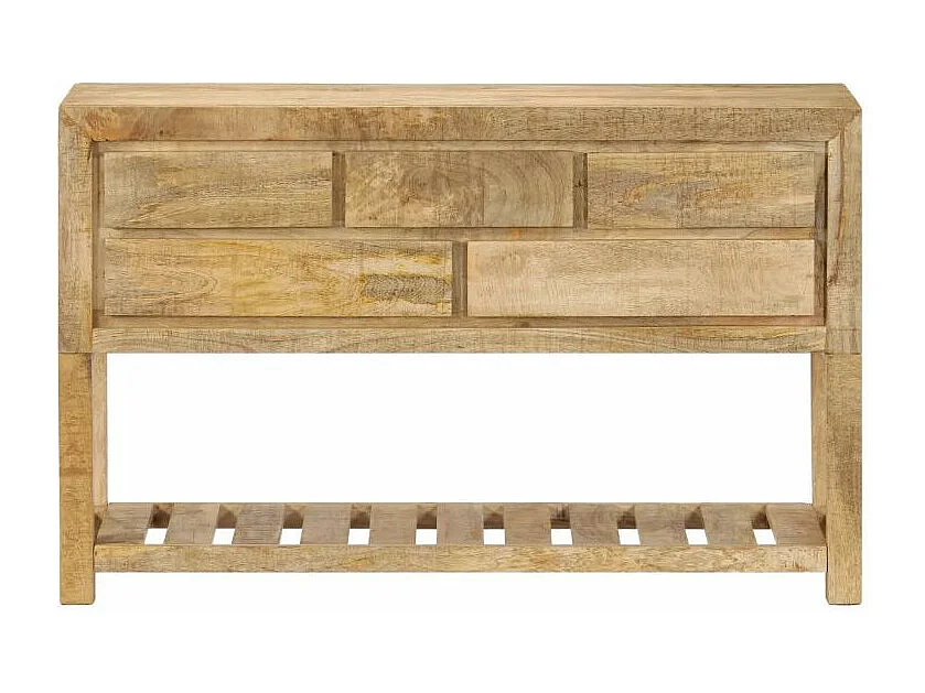 Buffet 5 tiroirs manguier massif clair Walker