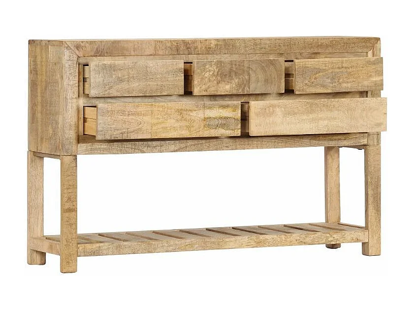 Buffet 5 tiroirs manguier massif clair Walker