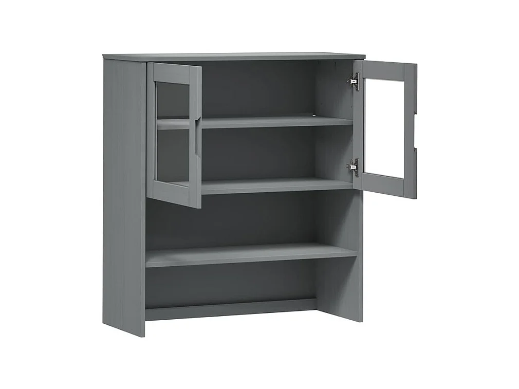 Dessus de buffet MOLDE Gris 90x35x100 Bois massif de pin