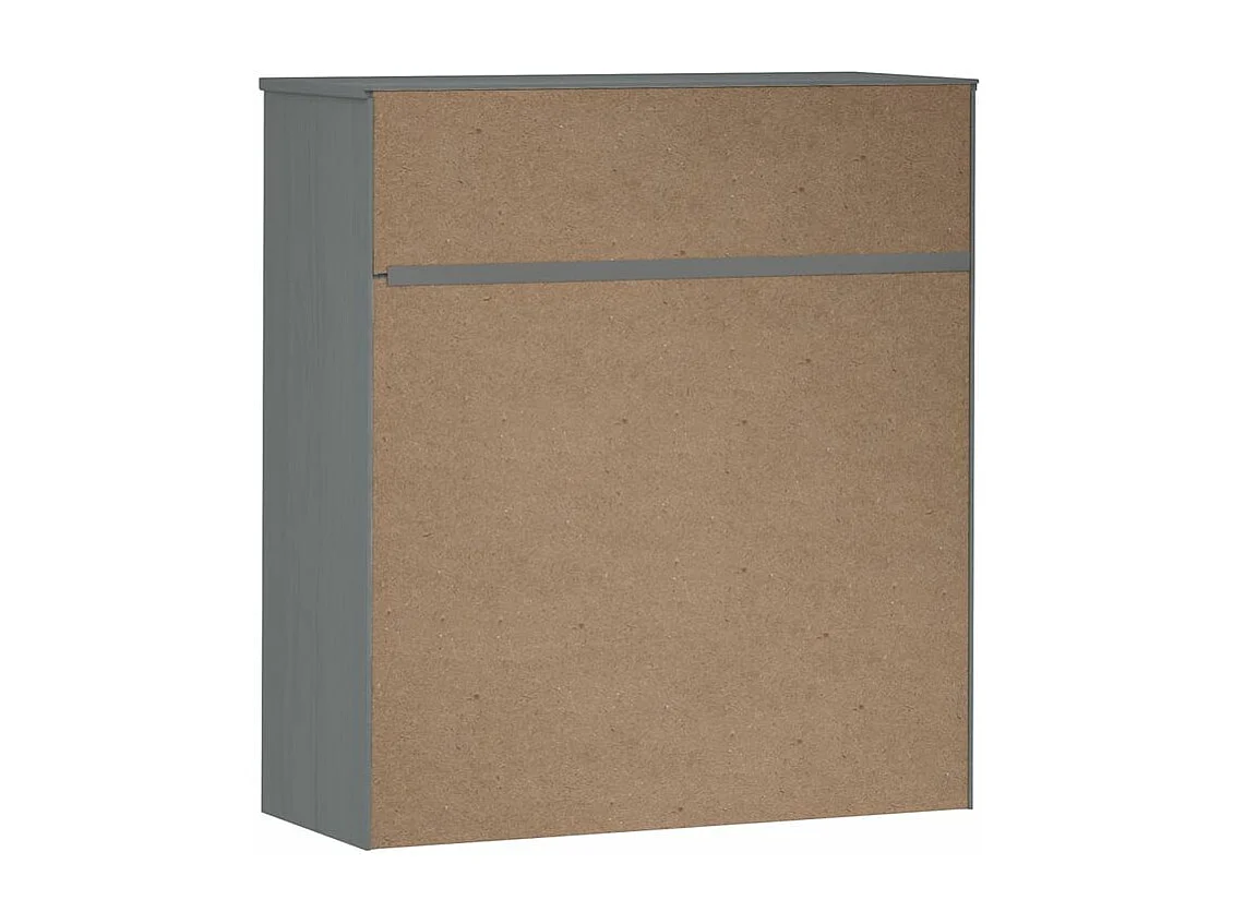 Dessus de buffet MOLDE Gris 90x35x100 Bois massif de pin