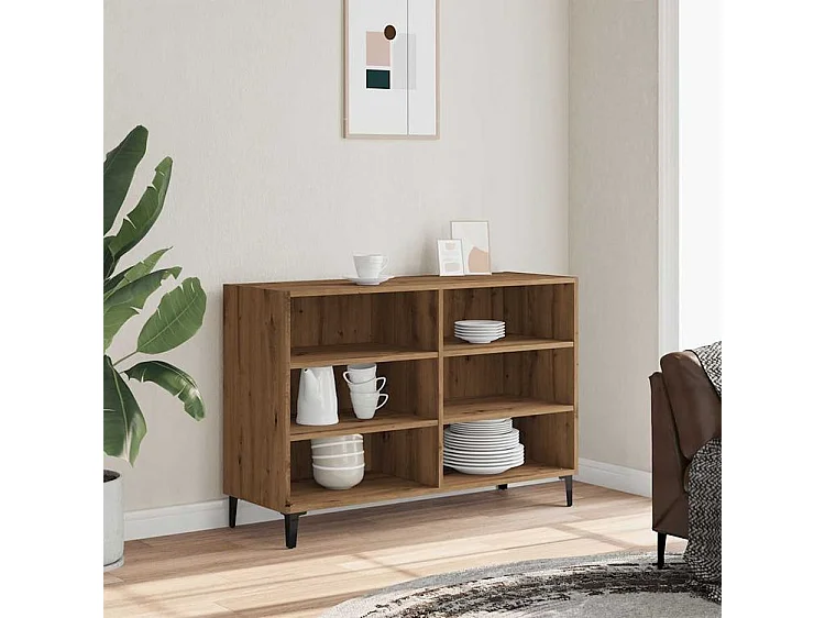 Buffet chêne artisanal 103,5x35x70 bois d'ingénierie