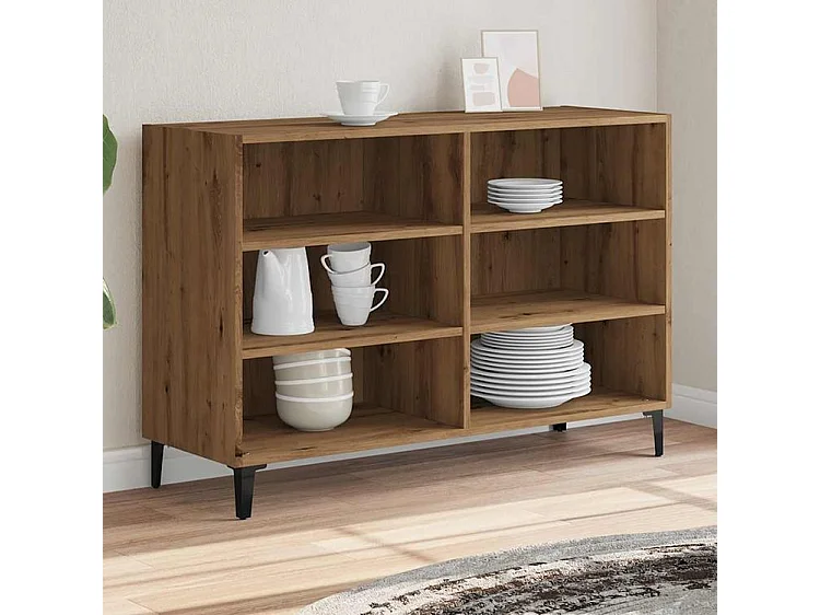 Buffet chêne artisanal 103,5x35x70 bois d'ingénierie