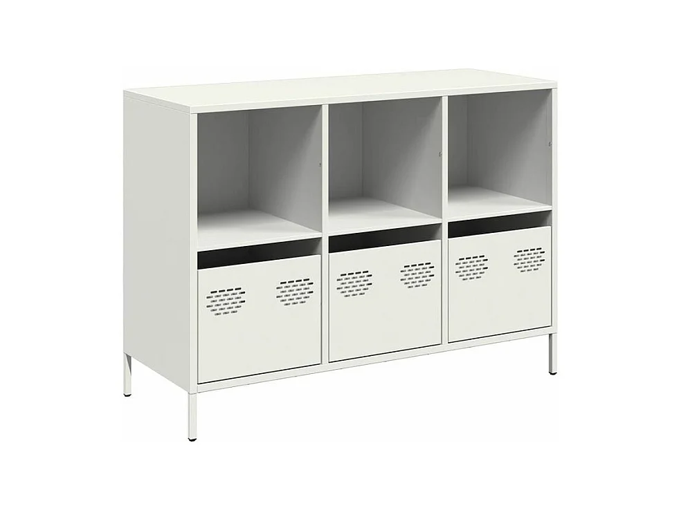 Buffet blanc 101,5x39x73,5 acier laminé à froid