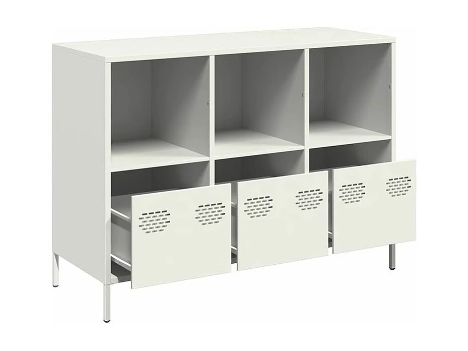 Buffet blanc 101,5x39x73,5 acier laminé à froid