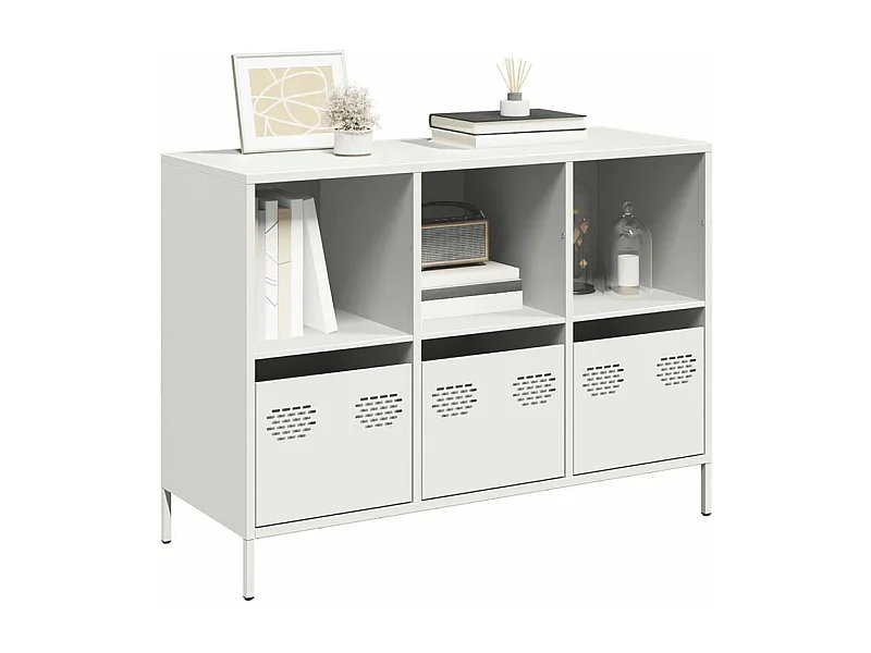 Buffet blanc 101,5x39x73,5 acier laminé à froid