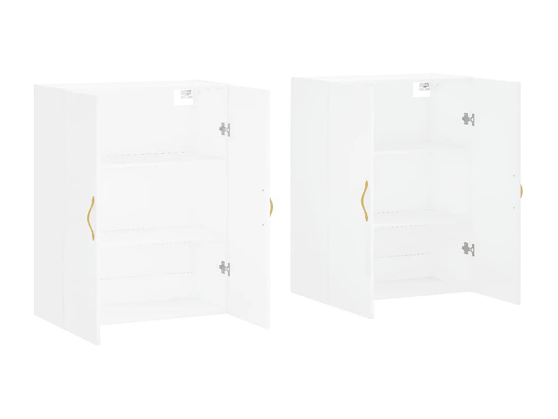 Armoires murales 2 pcs blanc 69,5x34x90
