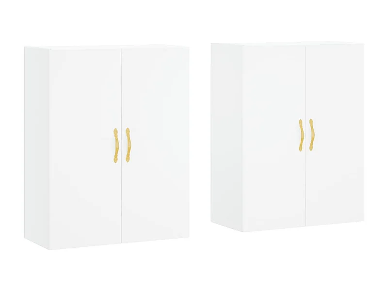 Armoires murales 2 pcs blanc 69,5x34x90