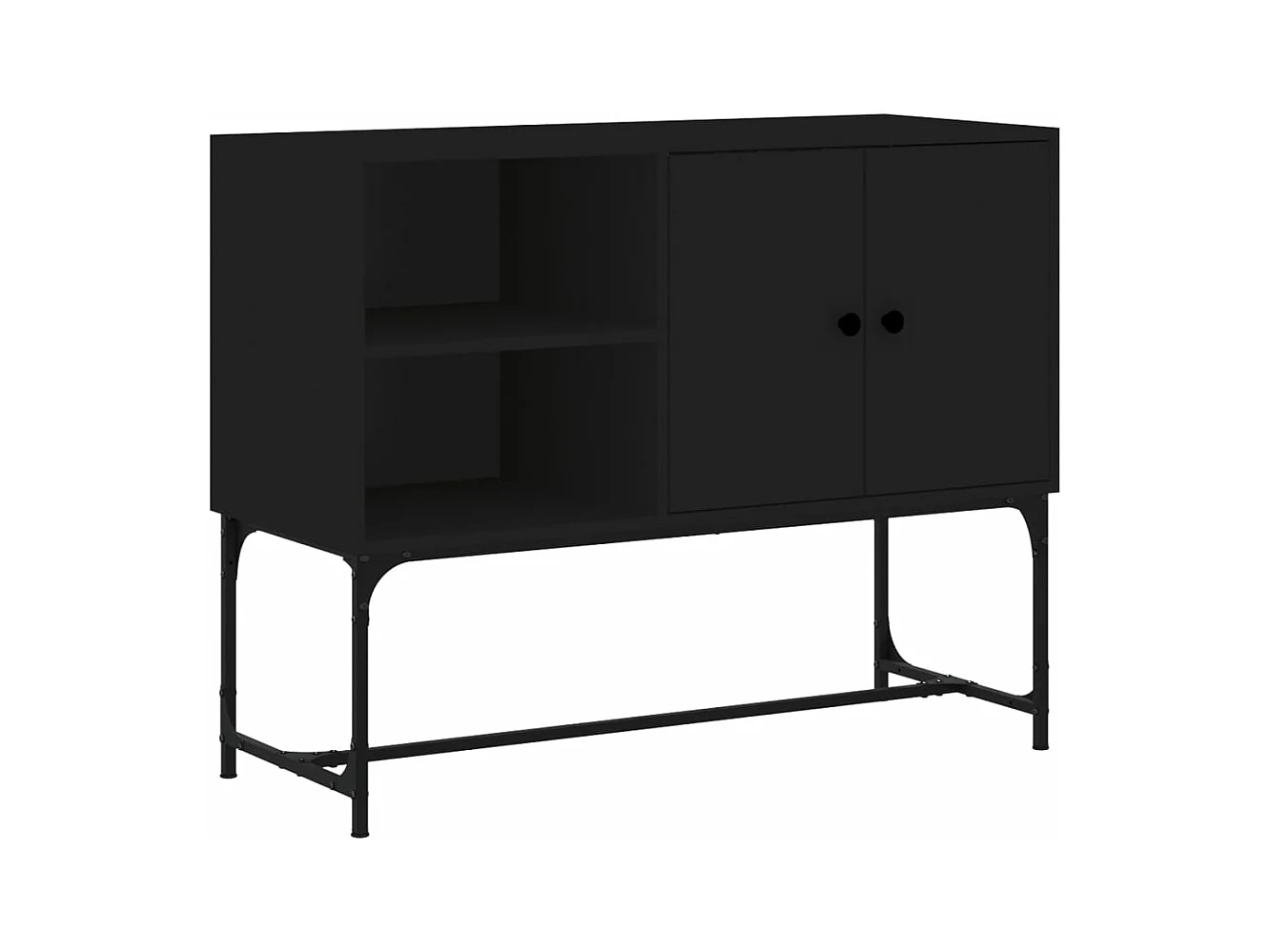 Buffet noir 100x40x79,5 bois d'ingénierie