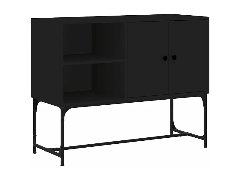 Buffet noir 100x40x79,5 bois d'ingénierie