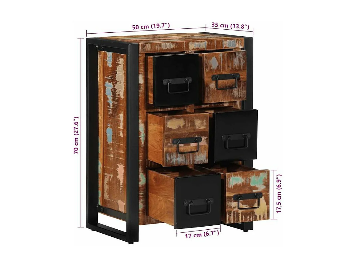 Buffet 50x35x70 bois massif de récupération