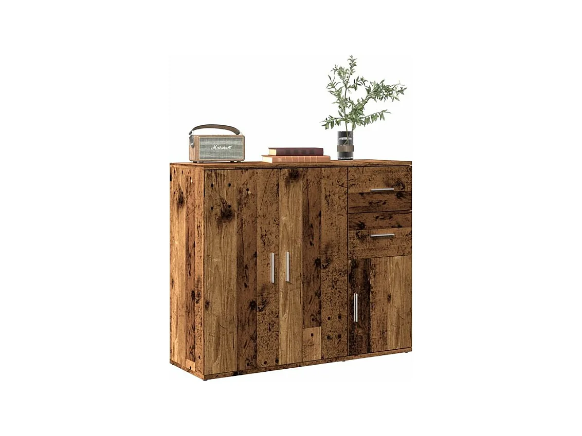 Buffet vieux bois 91x29,5x75 bois d'ingénierie