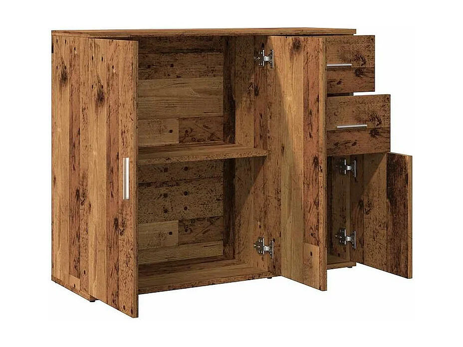 Buffet vieux bois 91x29,5x75 bois d'ingénierie