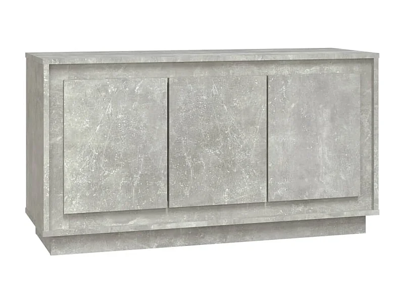 Buffet gris béton 102x35x55 bois d'ingénierie