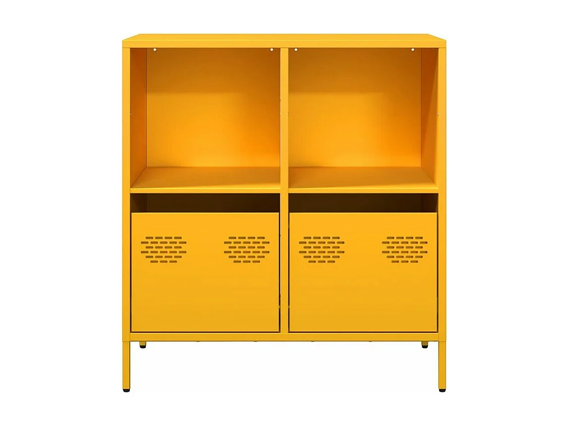Buffet jaune moutarde 68x39x73,5 acier laminé à froid