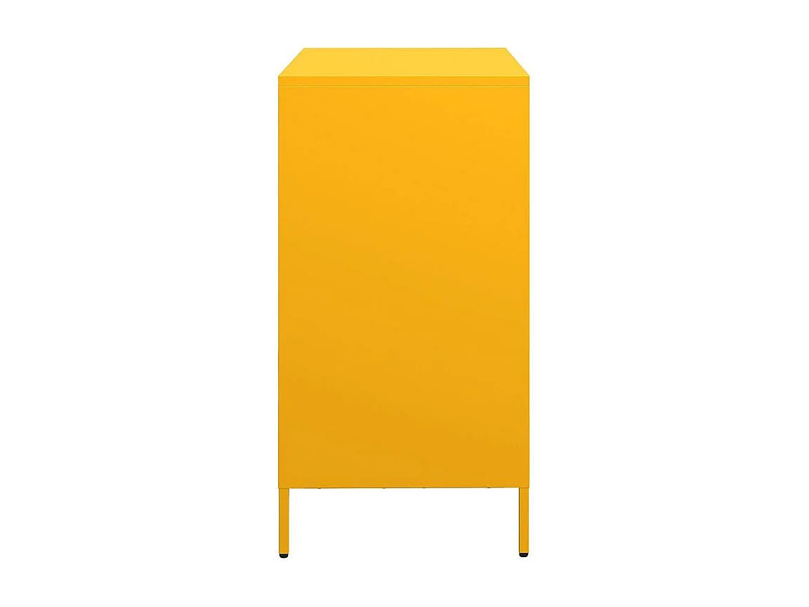 Buffet jaune moutarde 68x39x73,5 acier laminé à froid