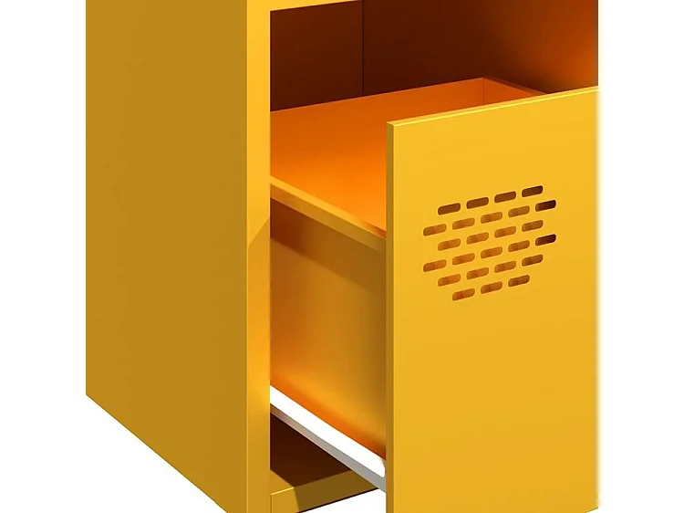 Buffet jaune moutarde 68x39x73,5 acier laminé à froid