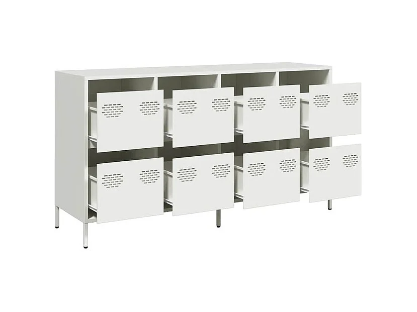 Buffet blanc 135x39x73,5 acier laminé à froid