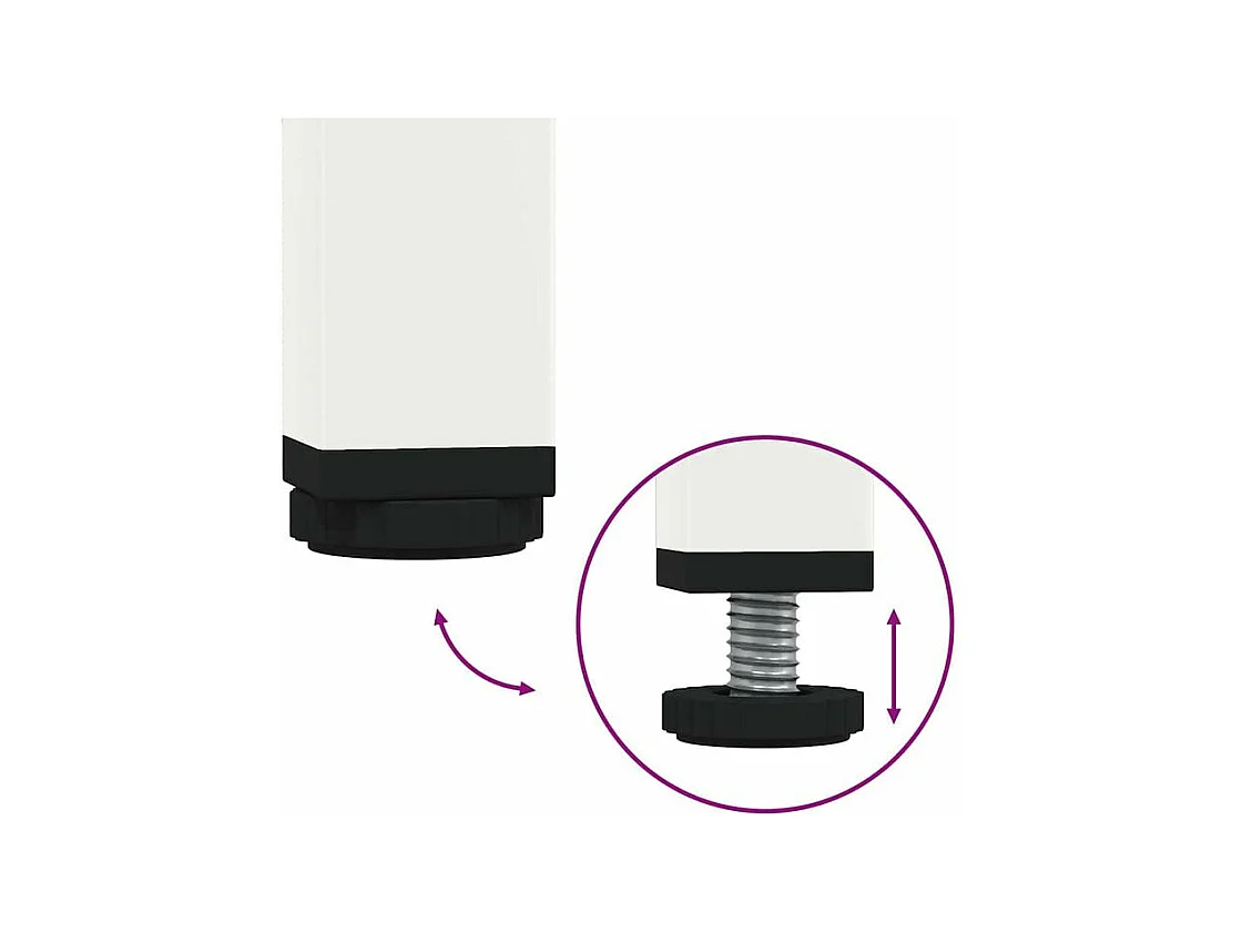 Buffet blanc 135x39x73,5 acier laminé à froid