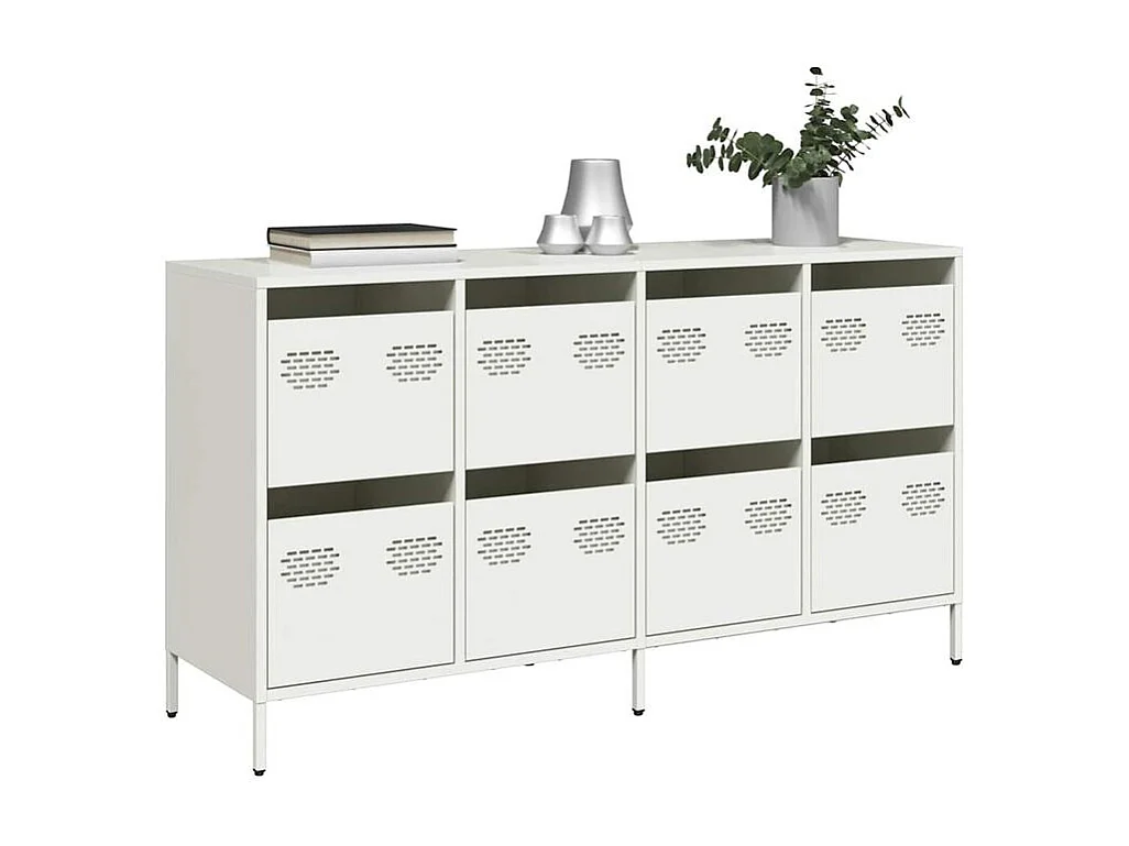 Buffet blanc 135x39x73,5 acier laminé à froid