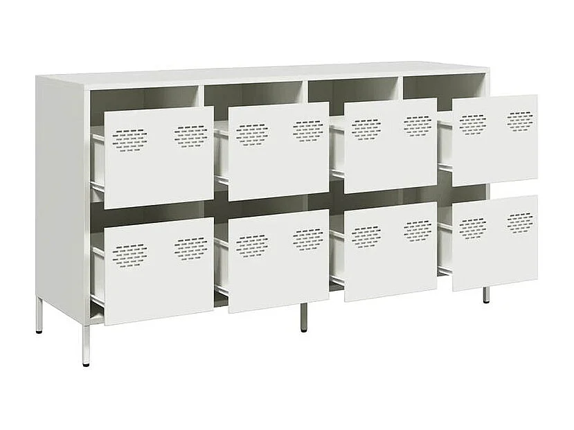 Buffet blanc 135x39x73,5 acier laminé à froid