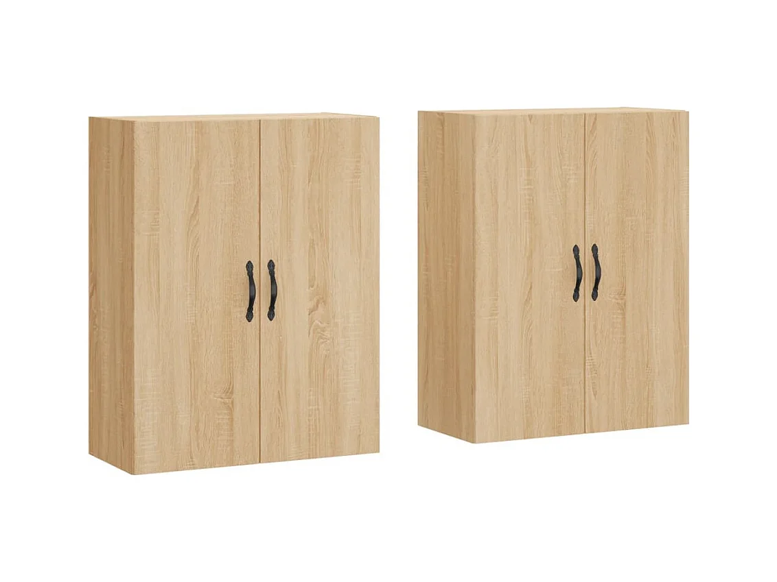 Armoires murales 2 pcs chêne sonoma bois d'ingénierie