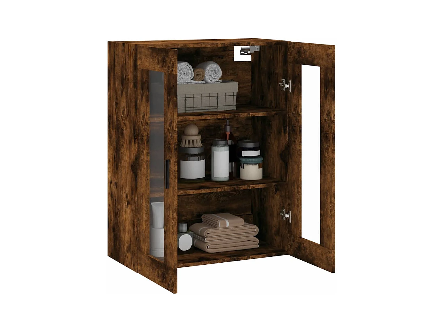 Armoire murale chêne fumé 69,5x34x90