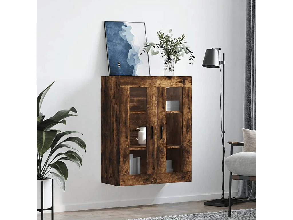 Armoire murale chêne fumé 69,5x34x90