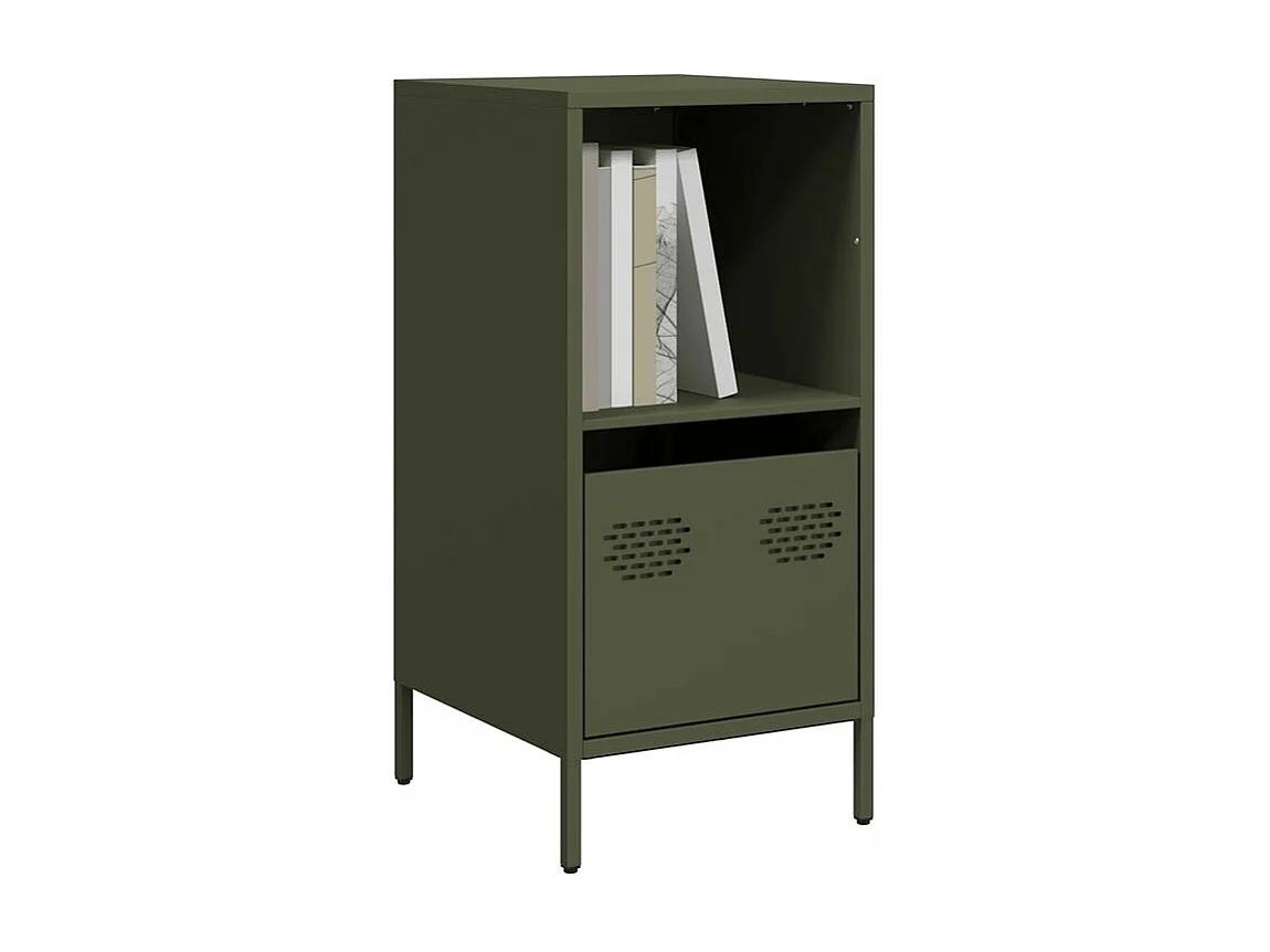 Buffet vert olive 35x39x73,5 acier laminé à froid