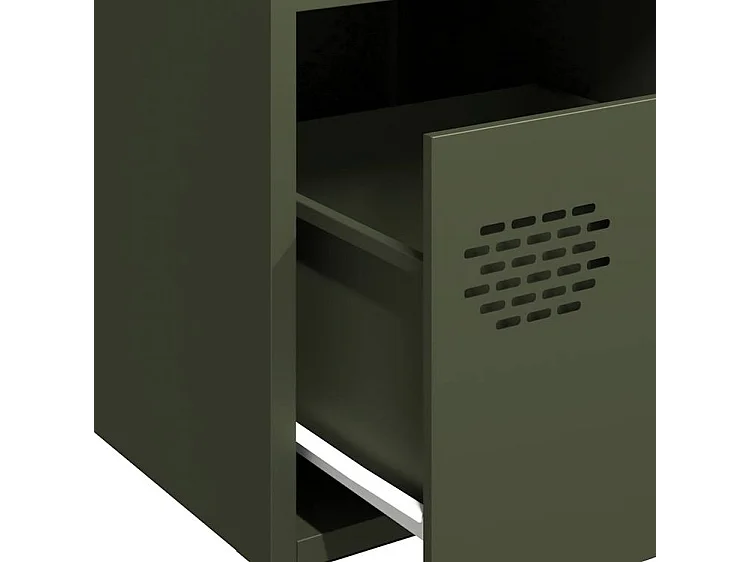 Buffet vert olive 35x39x73,5 acier laminé à froid