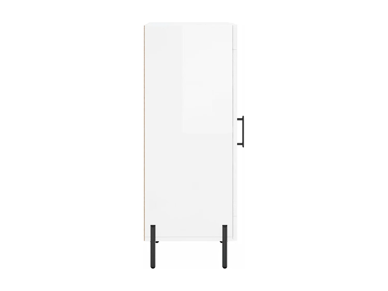 Buffet Blanc brillant 34,5x34x90 Bois d'ingénierie