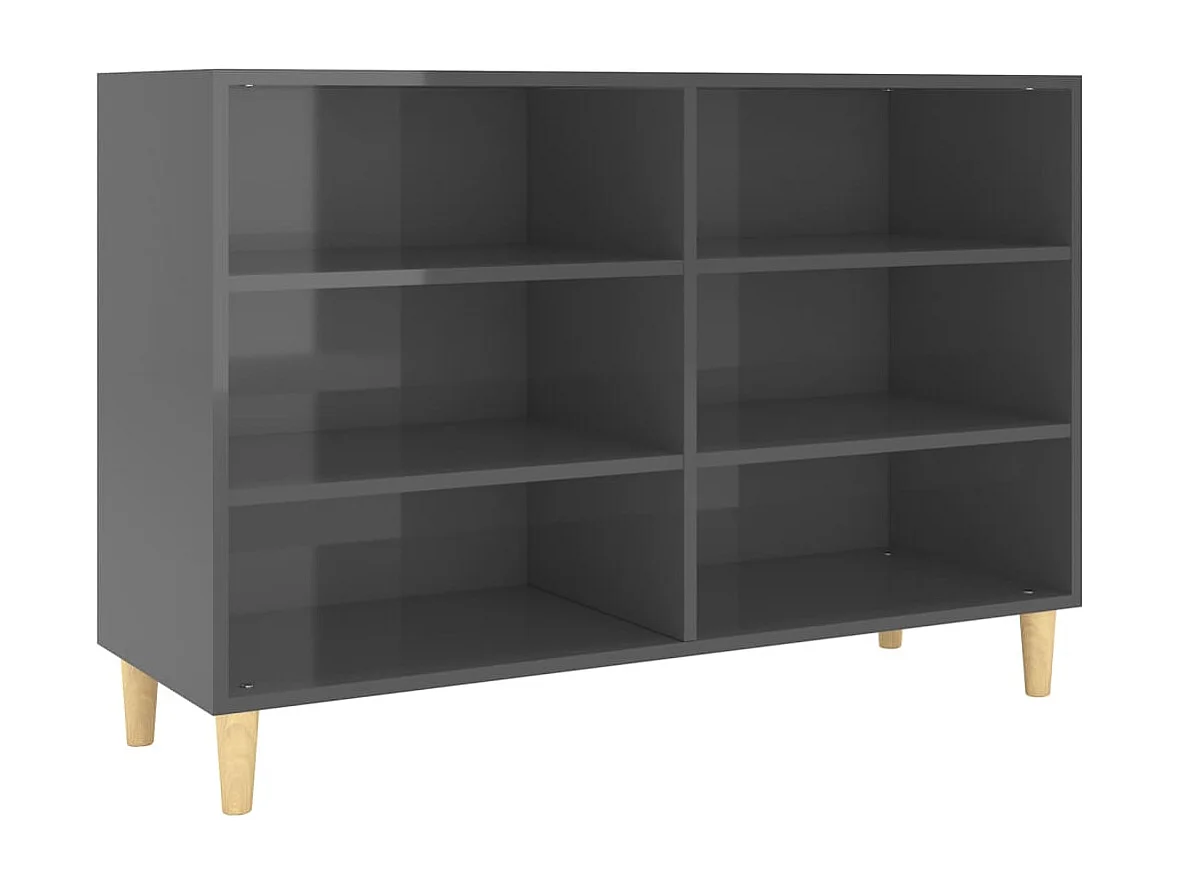 Buffet Gris brillant 103,5x35x70 2