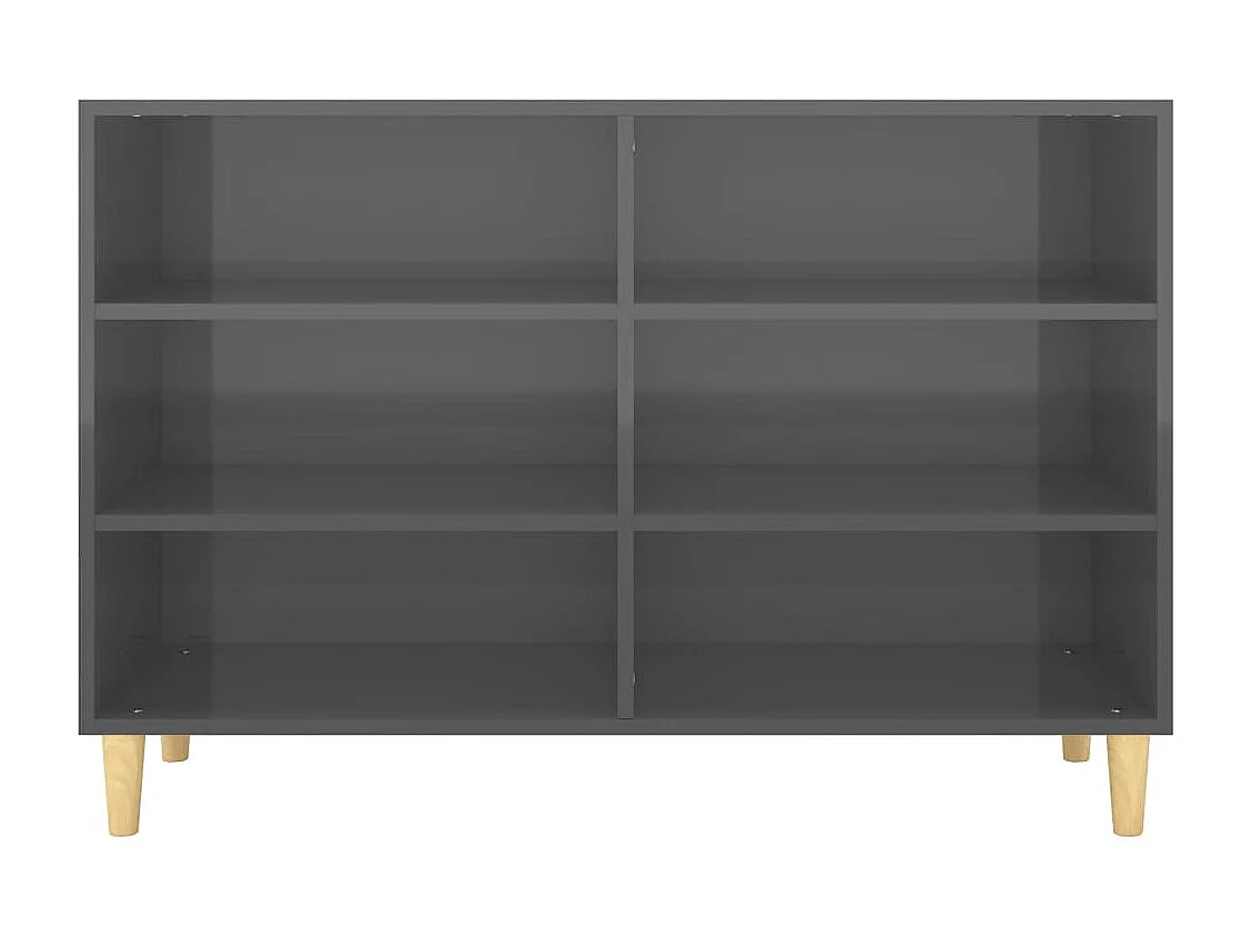 Buffet Gris brillant 103,5x35x70 2