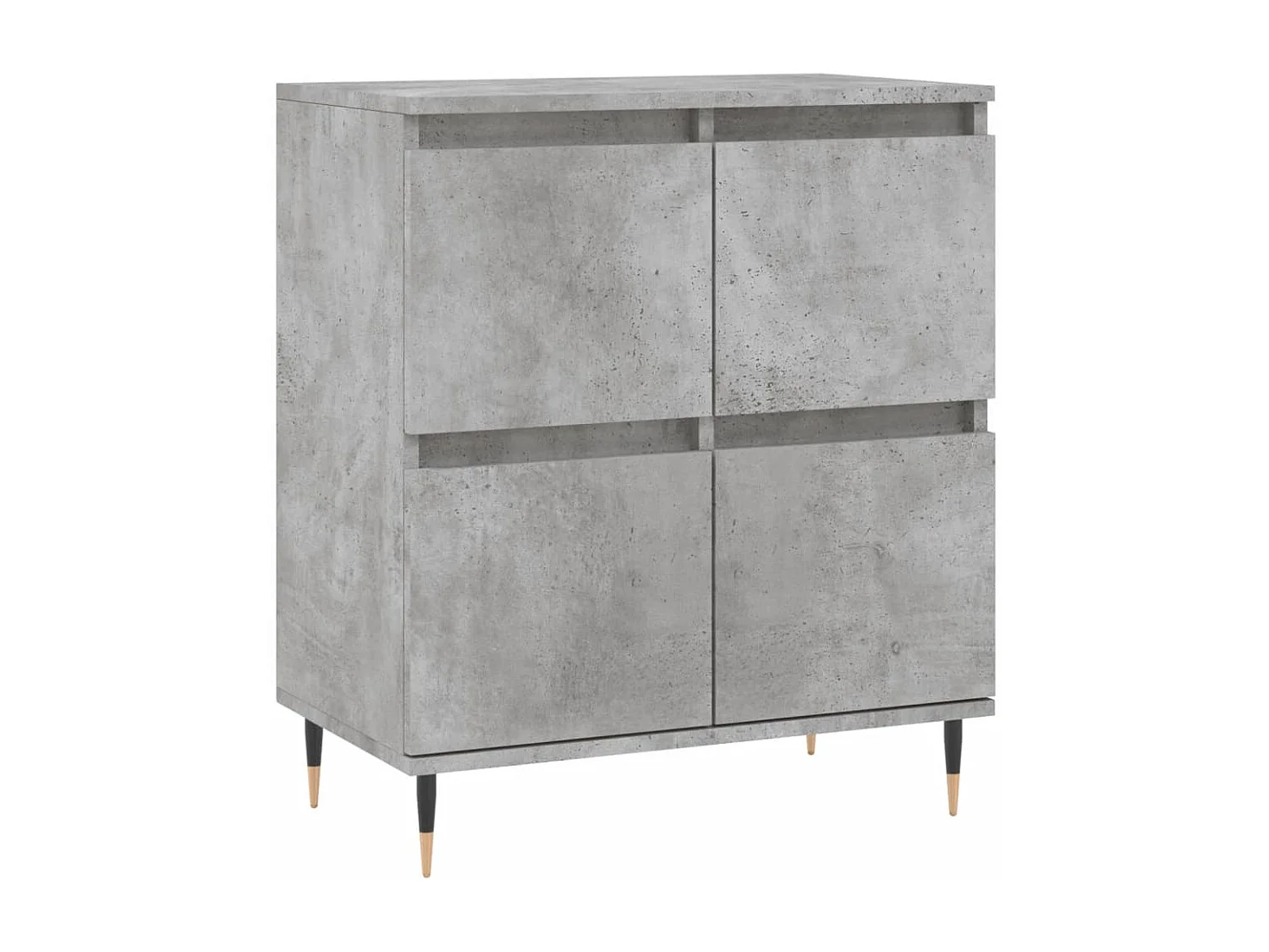 Buffets 3 pcs gris béton bois d'ingénierie