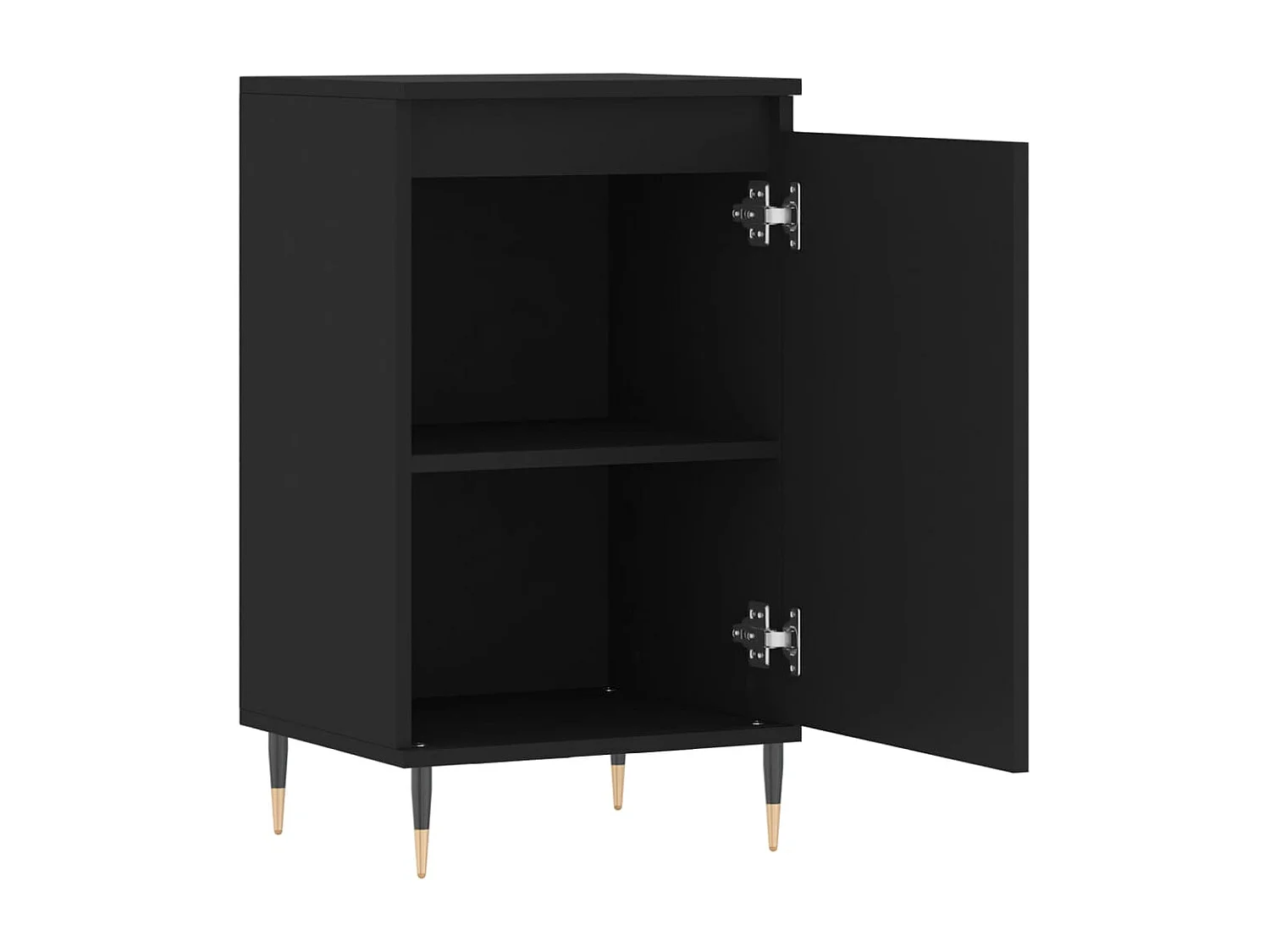 Buffets 2 pcs noir 40x35x70 bois d’ingénierie