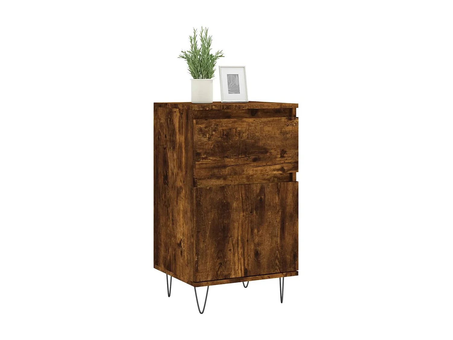 Buffets 2 pcs chêne fumé 40x35x70 bois d'ingénierie