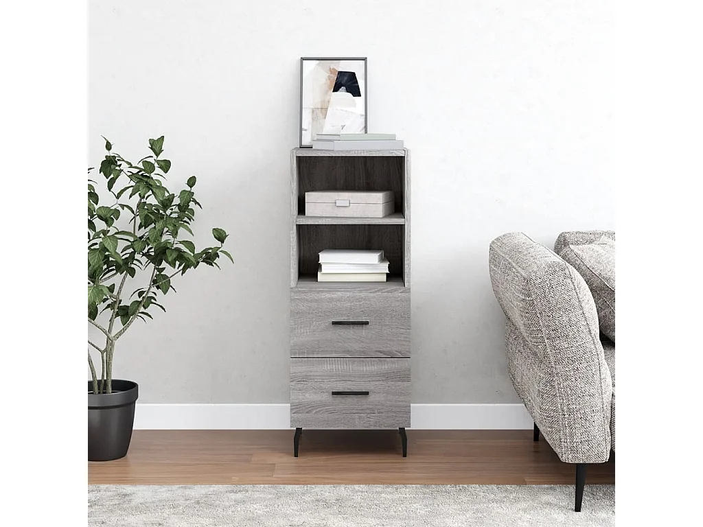 Buffet Sonoma gris 34,5x34x90 Bois d'ingénierie