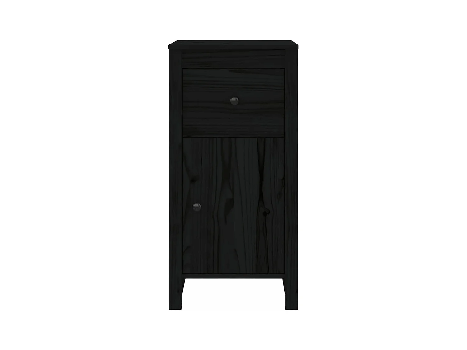 Buffet Noir 40x35x80 Bois massif de pin