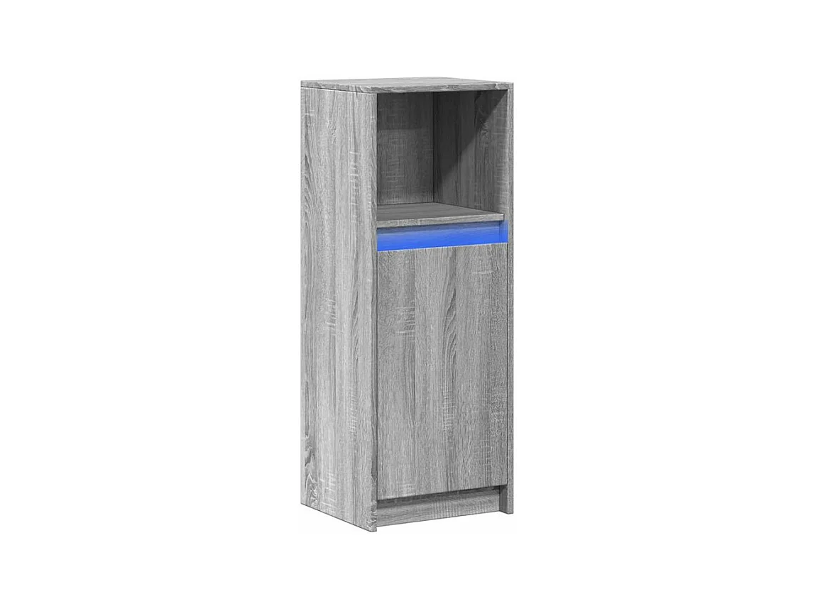 Buffet avec LED sonoma gris 38x34x100 bois d'ingénierie