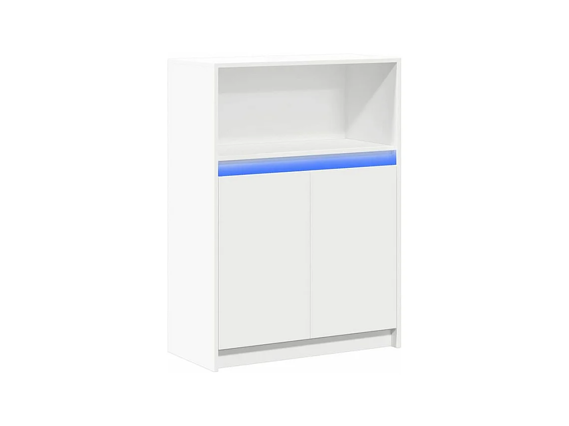 Buffet avec LED blanc 72x34x100 bois d'ingénierie