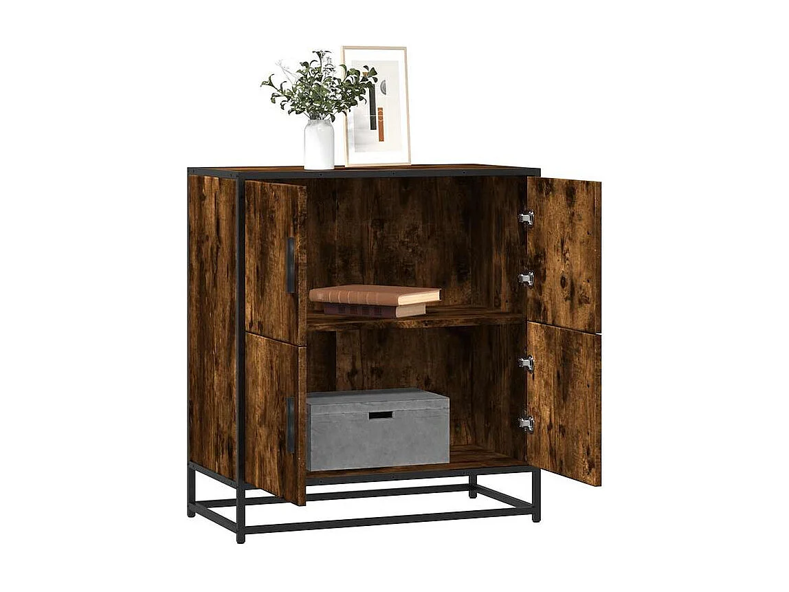 Buffet chêne fumé 68x35x76 bois d'ingénierie