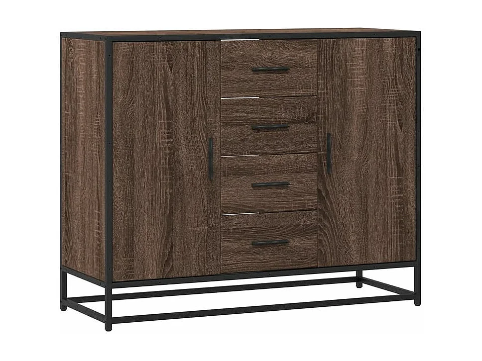 Buffet chêne marron 92x35x76 Bois d'ingénierie