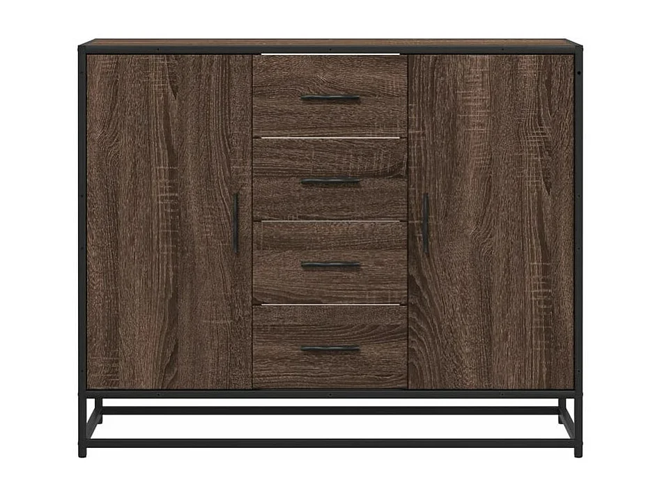 Buffet chêne marron 92x35x76 Bois d'ingénierie