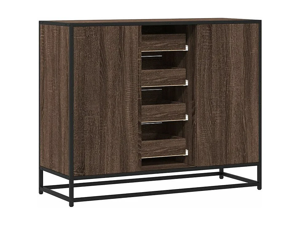 Buffet chêne marron 92x35x76 Bois d'ingénierie
