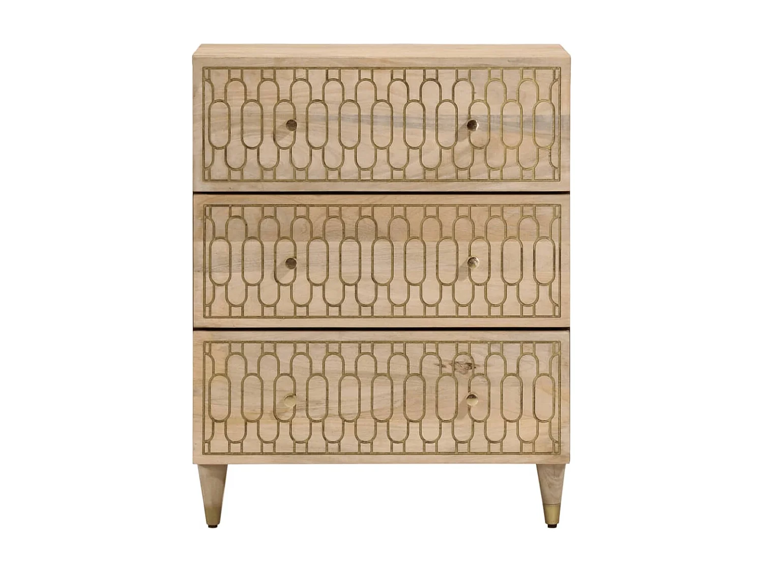 Armoire latérale 60x33x75 bois massif de manguier