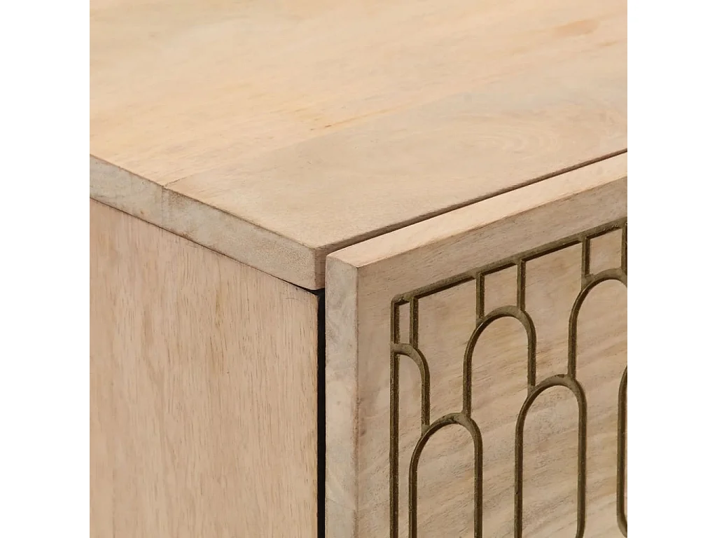 Armoire latérale 60x33x75 bois massif de manguier