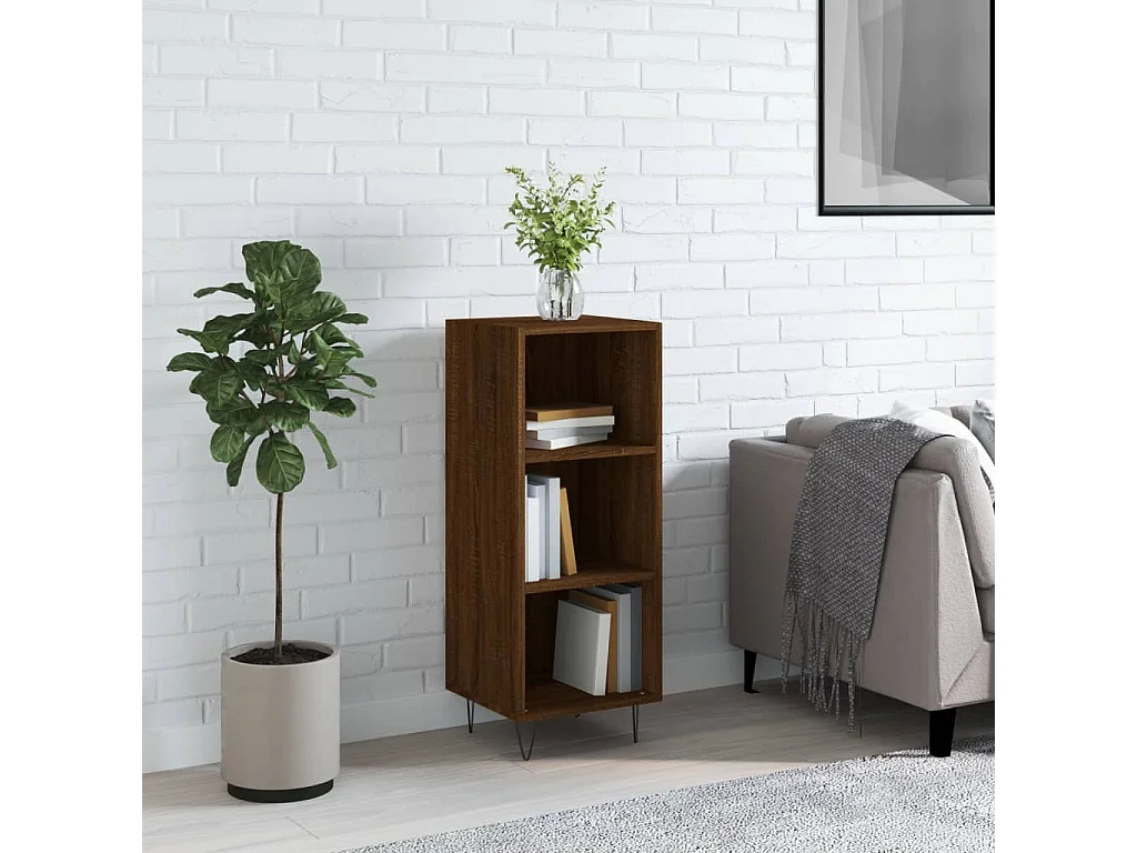 Buffet chêne marron 34,5x32,5x90 bois d'ingénierie