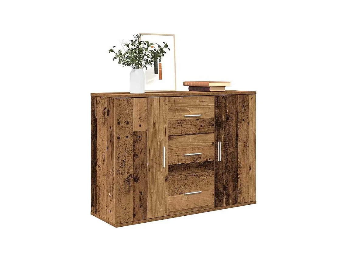 Buffet vieux bois 90x29,5x65 bois d'ingénierie